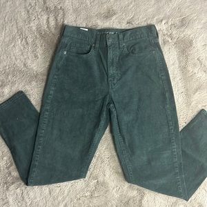 Forest Green American Eagle Corduroy Pants/ Mom jeans